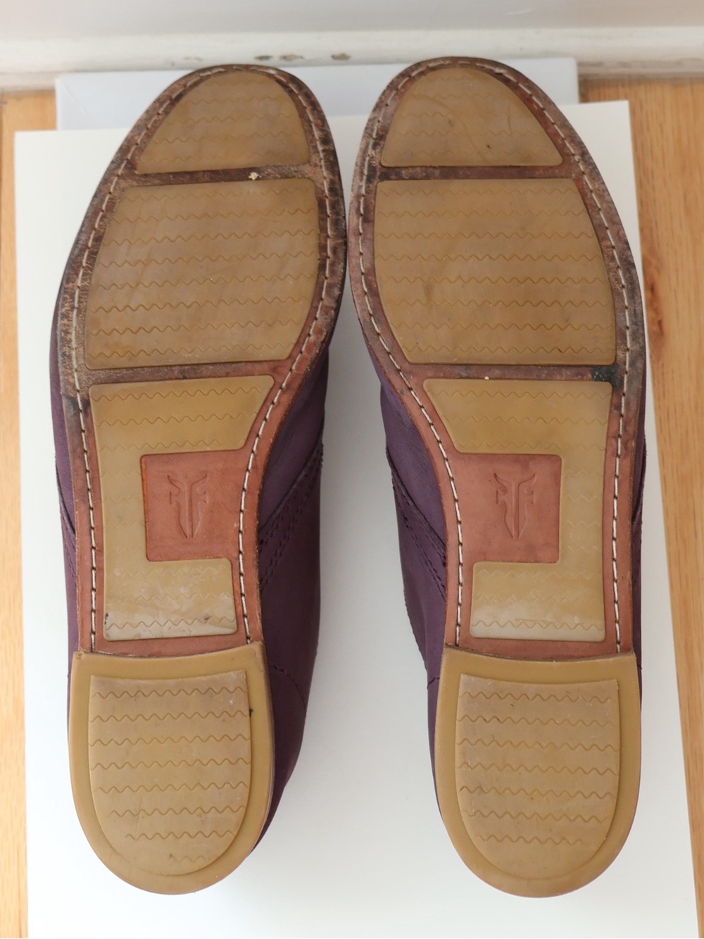 Frye Jillian Purple Suede Leather Oxfords Lace Up Shoes Indie Artsy Quirky 9.5 - Picture 6 of 10